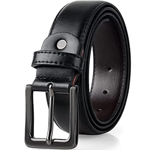 maikun Black Leather Belts for Men,Mens Belts Leather Black