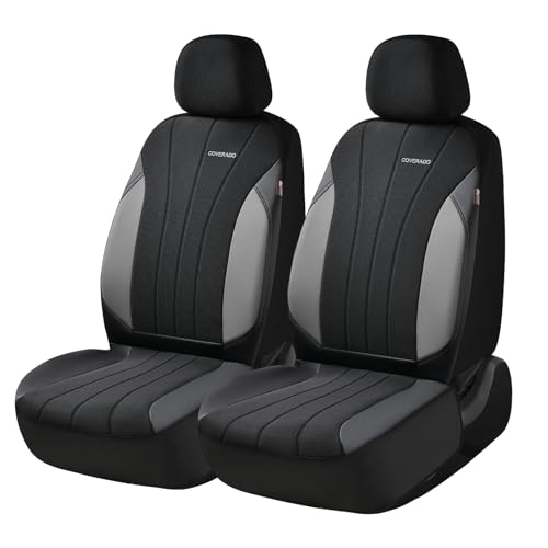 Image of Coverado Automotive Seat Cover Full Set, Front and Rear Seat Covers, Waterproof Car Seat Covers 5 Seats, Luxury Car Seat Protectors Universal Fit for Most Vehicles, SUV, Truck, Sedan