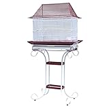 BanBe Großer Vogelkäfig aus Edelstahl, geräumige Vogelkäfige mit herausziehbarem Tablett, Vogelkäfige für den Heimtierladen, Vogelkäfig