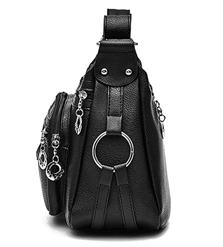 Leather Crossbody Bag for Women Multi Pockets Shoulder Purse Lightweight Messenger Bag Ladies Pocketbook3