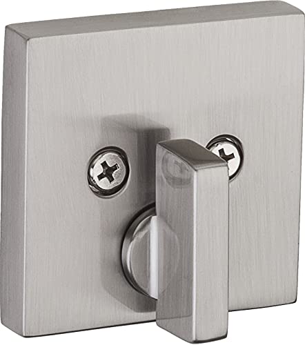 Kwikset Downtown 92580-028, Deadbolt Door Lock, Single Cylinder, Square Low Profile With Smartkey Re-Key Security, Satin Nickel #TOP1