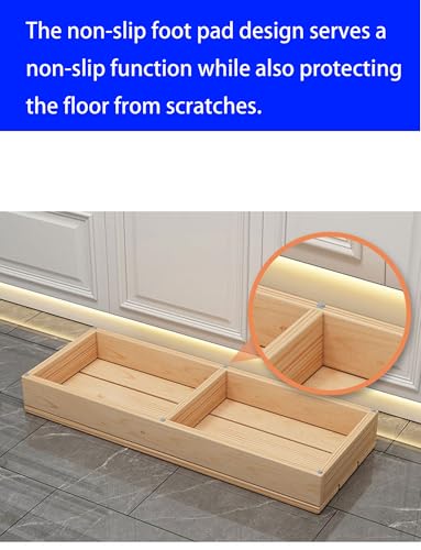 Taburete de madera maciza con plataforma antideslizante segura 8
