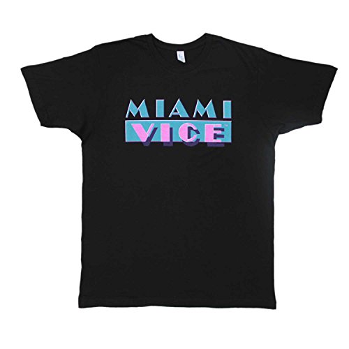 Miami Vice Adult Black T-Shirt