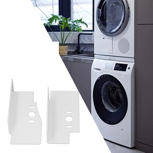 GHJ567RE Washing Machine Stacking Kit Stainless Steel Rubber Laundry Stacking Kit Space Saving for Shop - Image 2