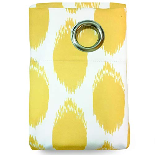 Driftaway Allen Ikat Polka Dot Room Darkening And Thermal Insulated Grommet Unlined Window Curtains Set Of 2 Panels 52 Inch By 84 Inch Yellow #TOP4