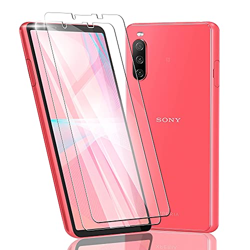 Xperia 10 IV 用の フィルム 用の 保護ガラスフィルム 耐衝撃 HD 撥油性/疎水性/指紋防止 耐指紋 硬度9H 薄型 高透過率 衝撃吸収 保護シート Xperia 10 IV 用の ブラック