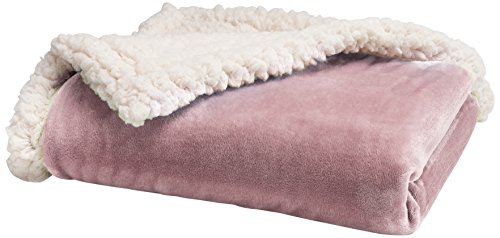 babyCalin Couverture Bi-Matière Rose 75 x 100 cm
