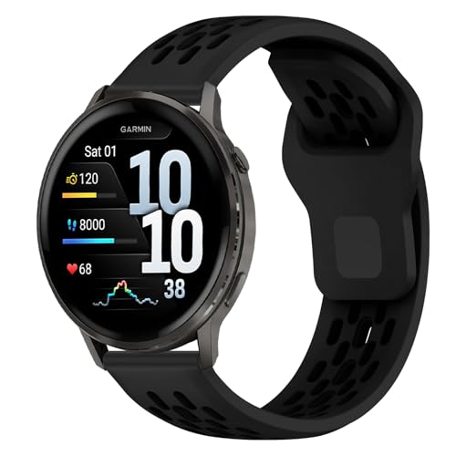 [KiimLaa] 22mm �V���R���o���h Garmin Forerunner 265/ Forerunner 255 Musicr 570 47mm �K�[�~�� Venu 3 45mm /Venu 4 / Venu 2 �Ή� ���v�x���g �X�}�[�g�E�H�b�`