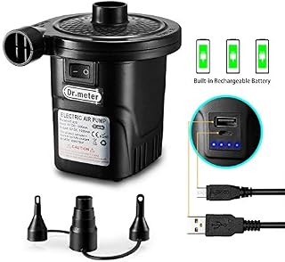 Rechargeable Air Pump, Dr.meter HT-420 Portable Electric Air Pump Quick-Fill Inflator Deflator Air