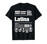 Latina Fact Label Tee Funny Hispanic Pride T-Shirt
