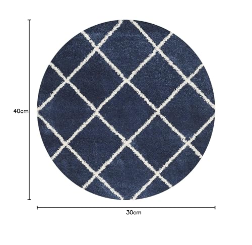 Image of Plush Shag Area Rug for Living Room, 244 cm x 305 cm, Brown (Blue Box, 4X4 FEET)
