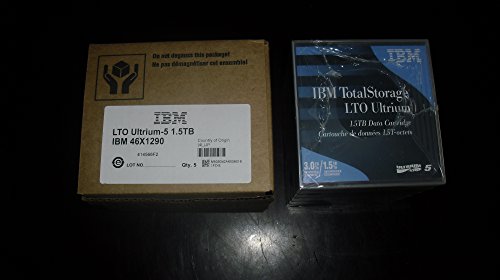 Image of IBM 10 Pack LTO-5 Ultrium Tape 1.5TB / 3TB, Part # 46X1290-10PK