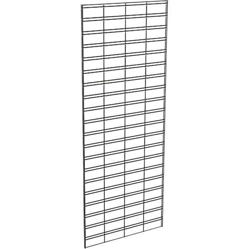 Econoco Metal Slat Grid for Any Retail Display, 2’ Width x 5’ Height, 3 Grids Per Carton (Black)