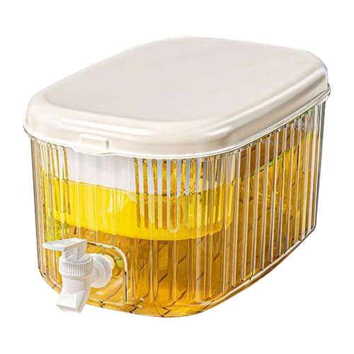 Dispensador de bebidas para frigorífico, diseño a prueba de fugas, perfil delgado, hervidor de agua para bebidas frías, perfecto para té helado, agua aromatizada, ponche de fiesta y sangría