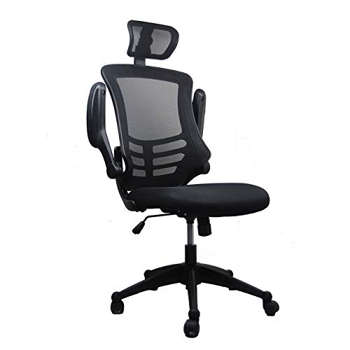 Modern-High-Back-Mesh-Executive-Chair-With-Headrest-And-Flip-Up-Arms