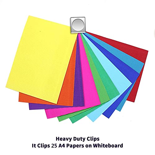 Thimmamma MC-12 Magnetic Clips 1.5 Inch, 12 Pack Heavy Duty Magnet Metal Clips For Hanging, Strong Magnet Clips For Whiteboard, Fridge, Classroom, Refrigerator thumb #3