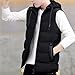 DGHM-JLMY Men's Fashion Color Block Hooded Vests Casual Zip Sleeveless Outerwear Thicken Winter Puffer Jacket Vest With Hood (X-Large,Black 6)