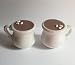 Jessieraye Set of 2 Hot Cocoa Chocolate Drinks with Marshmallows in Ceramic Tea Cups Playset Perfect for 18 Inch American Girl Dolls