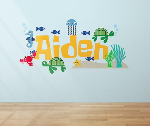 Vinilo decorativo náutico personalizado para pared infantil miniatura 3