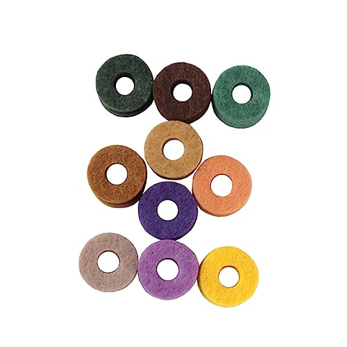 GOOHOCHY 20Pcs Felt Washers for Cymbal Stands Durable Drum Mute Pads for Drumming Practice Soft Felt Cymbal Accessories Protects Instrument Finish