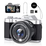 Rollei Powerflex 10x Retro Fotocamera Digitale, 64MP 4K Macchina Fotografica Digitale Zoom 10X con 2,88“ LCD e 8 Modalità Ricaricabile Digital Camera Vintage con Batteria per Adolescenti Principianti