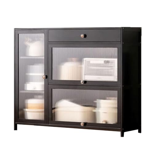 Dining cabinet with doors and shelves, buffet table storage cabinet modern kitchen cabinet suitable for kitchen, living room, dining room, corridor (three sizes 700mm/1000mm/1350mm available)