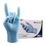 Wostar Disposable Nitrile Gloves Large 4 Mil 200Pcs Powder & Latex Free Food-Safe Non-Sterile Gloves for Industrial Use