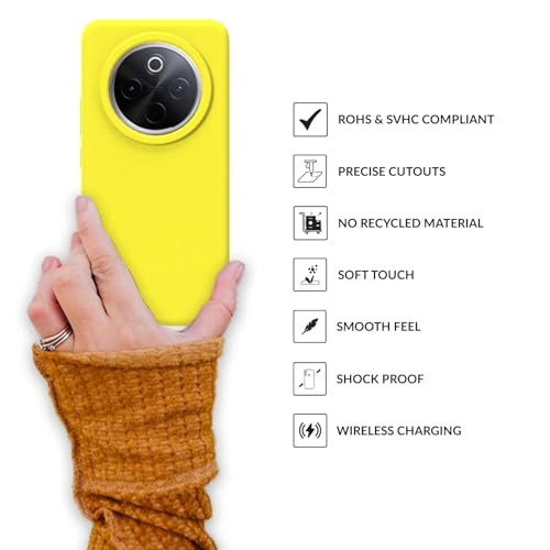 Image of SPRIG Compatible with iQOO Z10 Premium SilkTone Back Cover Drop Tested Shock Proof Mobile Case for Men, Women, Boys and Girls with Camera Protection (Shining Yellow)