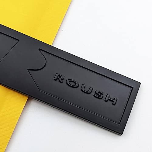 Hqs 2Pcs Metal Fender Trunk R Roush Logo Car Emblem Racing Sport Turbo Letter Suv Badge Coupe Auto Sticker (Black) #TOP5