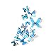 Produktbild Oblique Unique Deko Schmetterlinge 12er Set - wunderschöne farbenfrohe Dekoration - Wandtattoo (Blau)