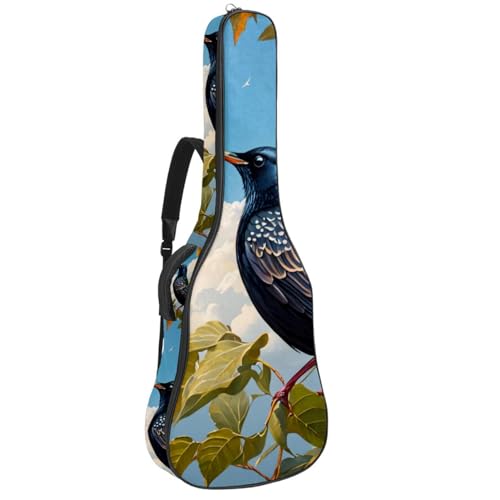 Housse de guitare acoustique oiseau multicolore pour libérer votre créativité