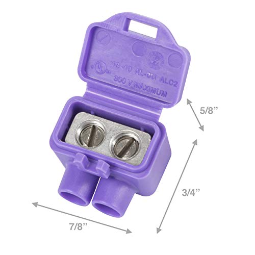 Conector de cable AlumiConn morado King Innovation 95015 para terminales eléctricos 5