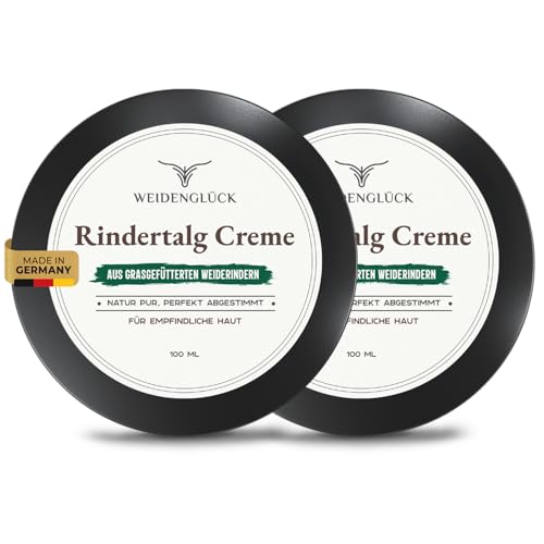 Weidenglück Rindertalg Creme – Natürlicher Beef Tallow Balm – Aus
