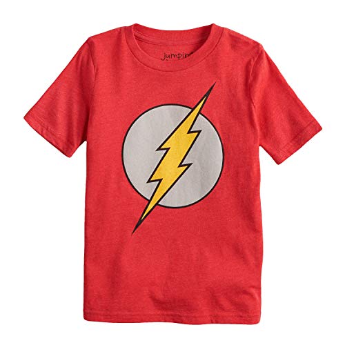 Jumping Beans Boys 4-10 DC Comics The Flash Logo Graphic Tee 6 Red Heather