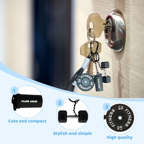 Image of Aesthetic Keychain, Detachable Dumbbell Keychain for Gym Enthusiasts, Cute Aesthetic Phone Charms for Girls, Silicone Bag Charms for Handbags, Fitness Gym Gifts