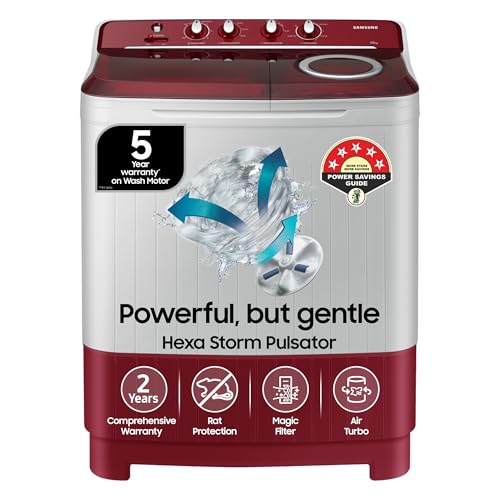 Samsung 7.5 Kg Inverter 5 Star Semi Automatic Top Load Washing Ma...