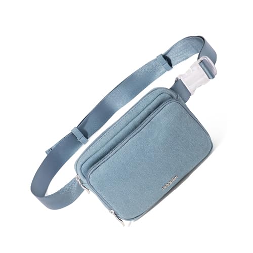 Baggallini Bolsa de cinto moderna, jeans índigo leve, Jeans índigo claro, One Size