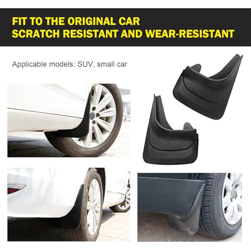 Image of 2 PCS Tire Rear Trim, Fender Modification for Enhanced Protection, Guards Auto Car Accessories, Universal for Most Cars SUVs and Trucks (Black #8.27 x 12.6In)