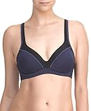 Natori Women's Zen Contour Convertible Sport Bra, Midnight Navy/Black, 34G