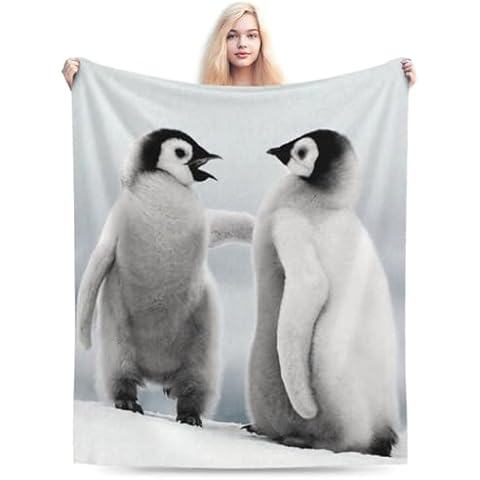 HIZUWKY Penguin Throw Blanket Cover