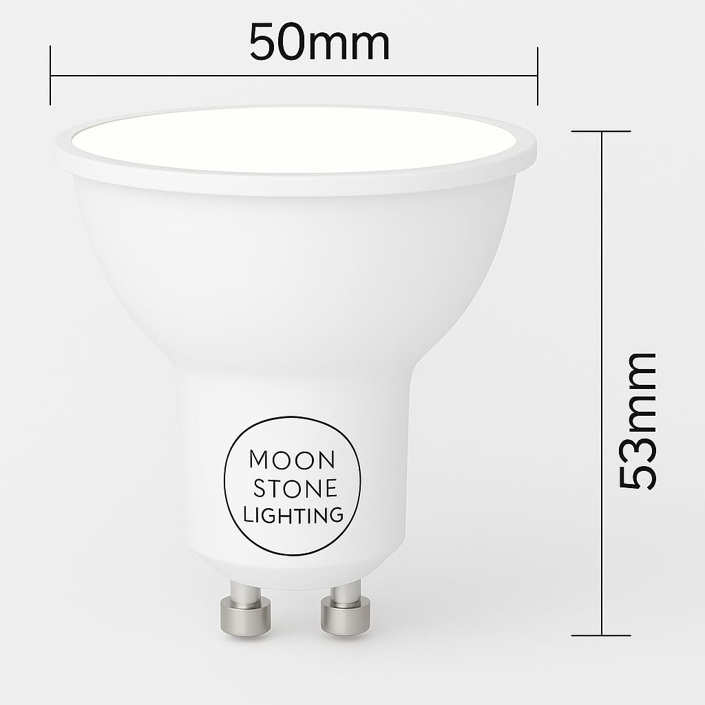 Moonstone Lighting LED GU10 Bulbs, Warm White, 6W, 510 Lumens, Non-Dimmable, Pack of 5 (6W Warm White 5 Pack) - Image 2