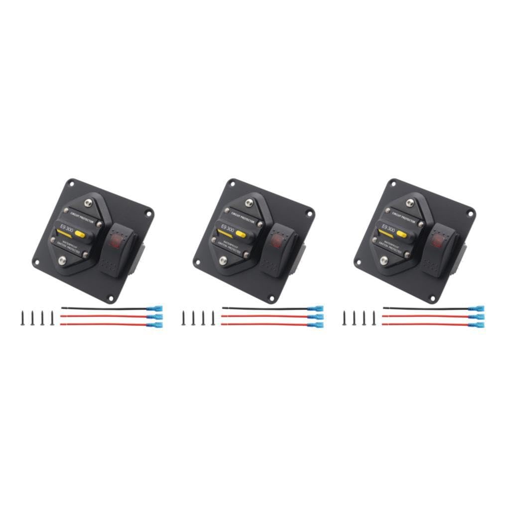 3 Set di Interruttore Automatico con Interruttore a bilanciere per Barca Interruttore da Pannello ON-off Interruttore Automatico con Interruttore a bilanciere per Barca Affidabile Sicuro 300A