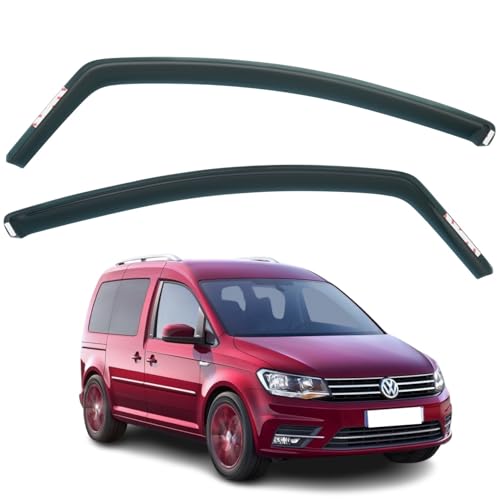 Déflecteurs d'air pour Volkswagen Caddy 2015-2020 - Lot de 2 bulles de portes avant avant