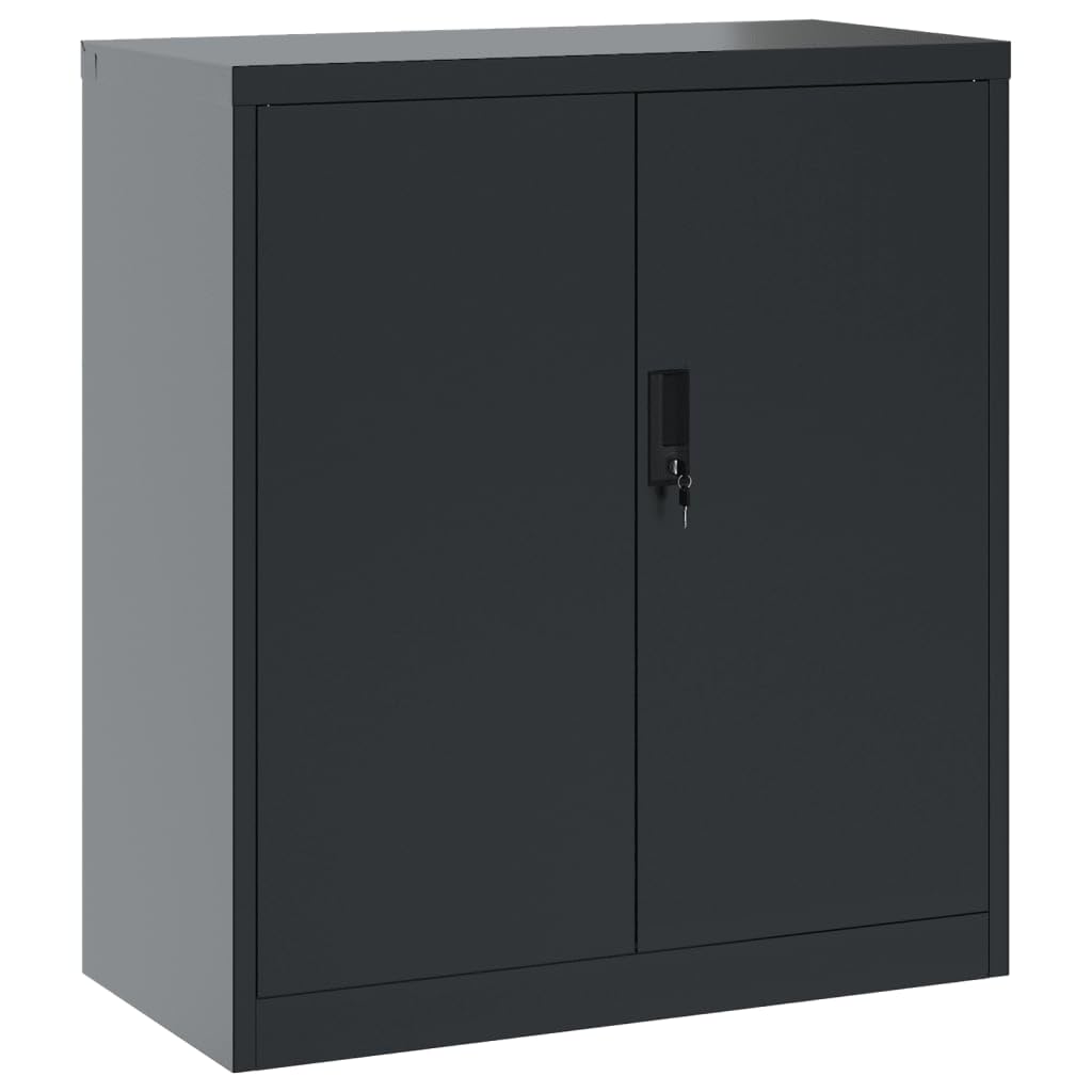 vidaXL Armadio Classificatore Antracite 79x40x90 cm in Acciaio, armadio classificatore, schedario da ufficio, schedario in metallo