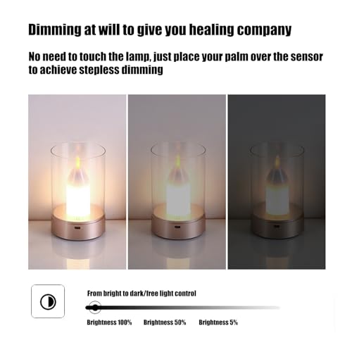 Lampe de Nuit Tactile à Intensité Variable avec Batterie Rechargeable