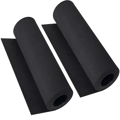 Image of 2-Pack Black Eva Foam Cosplay Sheets roll, Premium eva Craft Foam 4mm Thick, 13.9 inch x 59 inch, High Density 86kg /m3 for Cosplay Costume, Crafts, DIY Projects by MEARCOOH