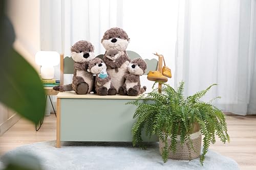 NICI Kuscheltier Otter Oda mit Fisch 25cm - grau - Stofftier aus weichem Plüsch, niedliches Plüschtier zum Kuscheln und Spielen, für Kinder & Erwachsene, tolle Geschenkidee - 62648