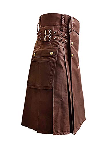 McWilliams Black Deluxe Modern Leather Straps Utility Kilt3