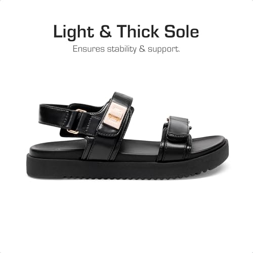 Image of DREAM PAIRS Girls Sandals Casual Open Toe Two Adjustable Strapped Sandals with Hook and Loop for Little Kid /Big Kid