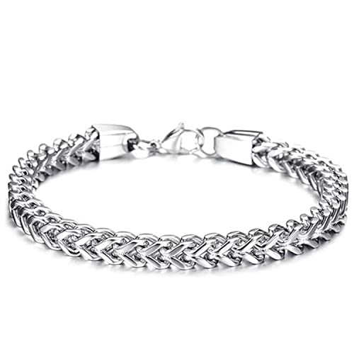 Image of Fashion Frill Stylish Bracelet for Men Stainless Steel Hand Chain Band Jewellery Accessories For Boys Gift for Husband & Boyfriend